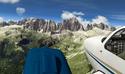 FSC Dolomiti 3D X-Plane scenery wing view